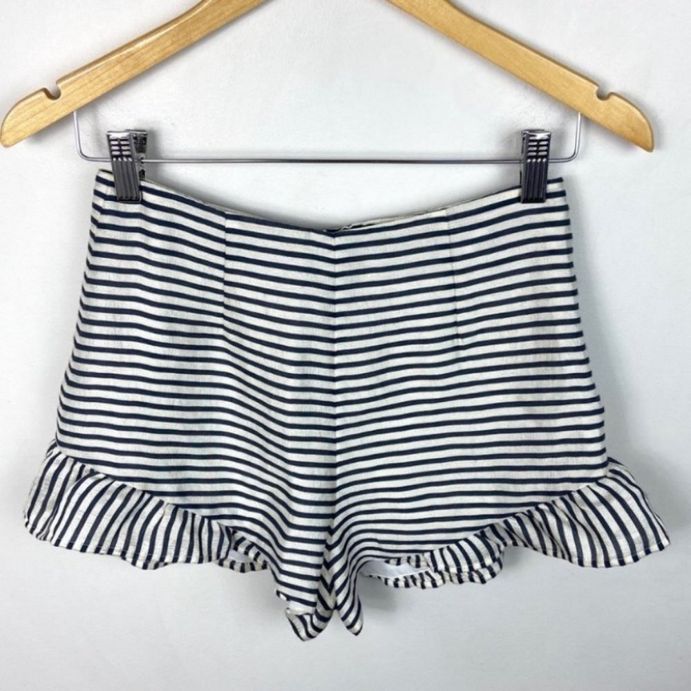 Revolve NBD High Rise Striped Shorts Size Small Another Night Ruffle Retro Boho - Picture 3 of 8